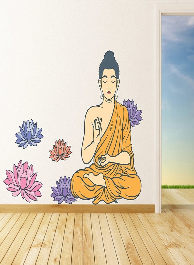 Wallstick ملصقات جدارية على شكل بوذا (فينيل 90 سم × 65 سم) - Image 1